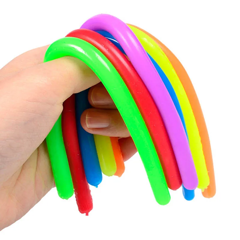 

Stress Reliever Toy Random Color Pressure Reducing Rope Noodles Shape TPR 1Pcs Elastic Nice Gift Funny Squeeze Sensory Toys
