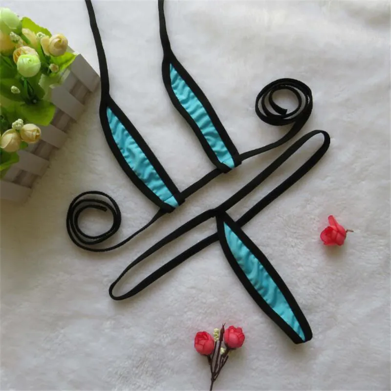 Микро бикини сексуальный купальник для женщин женский мини сплошной цвет с