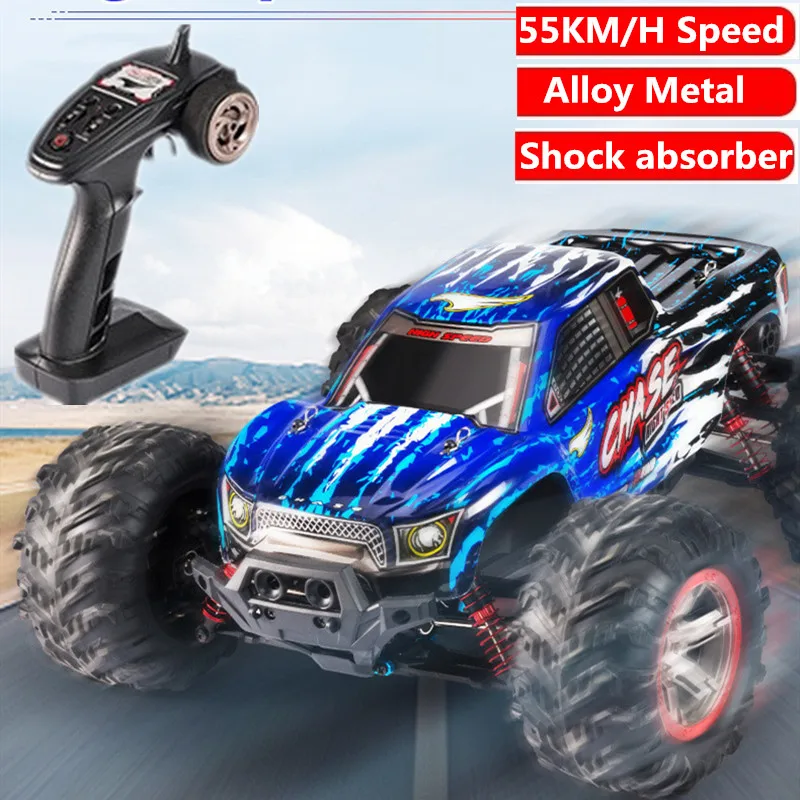 

55KM/H Alloy Metal RC Racing Drift Car 2.4G 4WD Climbing OFF Load Crawel Truck Shock absorber Independent Anti-Crash Vehical Toy