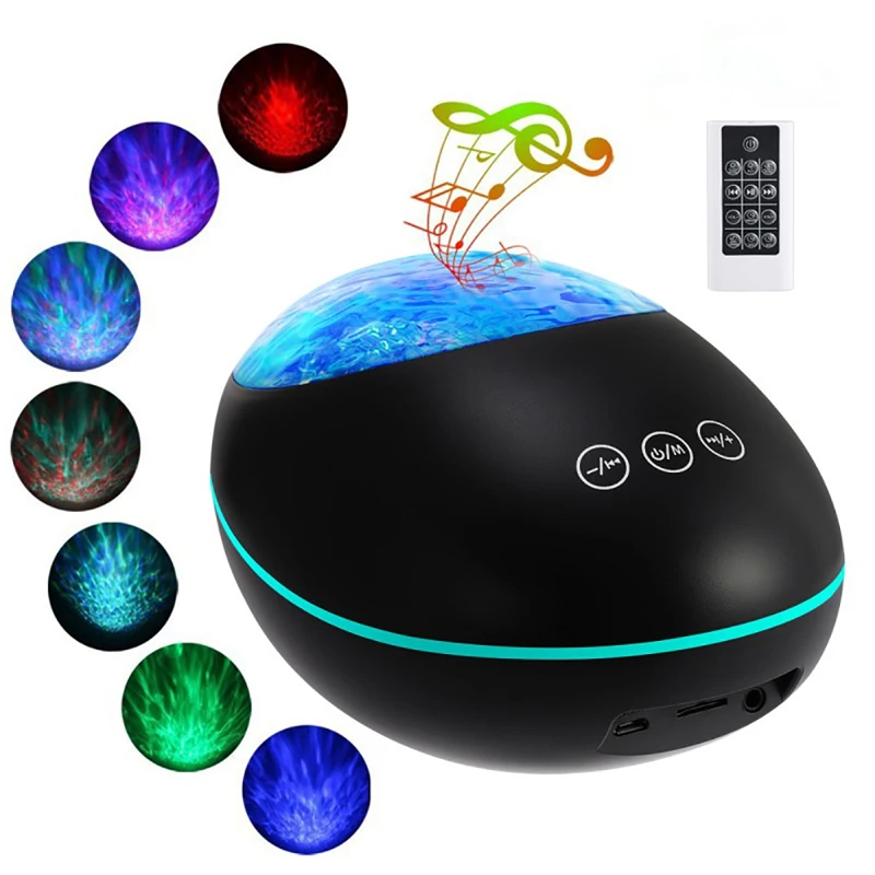 

LED Starry Sky Projector Colorful Night Light With Remote Control Bluetooth Multiple Modes Music Lamp For Home Party Decor Gift