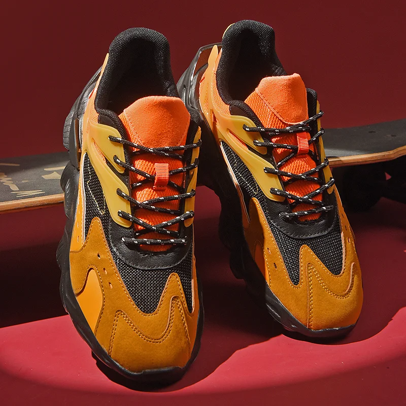 

New High Quality Casual Shoes Men Tide Old Dad Shoes Fashion Four Seasons Tenis Sports Sneakers Breathable Soft Walking Footwear