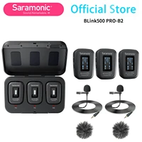 saramonic blink500 pro b1 b6 ultracompact 2 4 ghz dual channel wireless microphone for ios android vlog record audio live