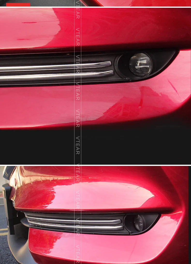 Vtear для Mazda CX-5 CX5 мазда сх5, аксессуары для автомобиля, передний противотуманный светильник, отделка полосок, декоративная крышка, внешний АБС-хром, Стайлинг, автотовары,противотуманные фары