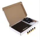 100 шт. флакон с эфирным маслом из янтарного стекла с отверстием, 1-5 мл, флакон с образцом Dram, Тонкая Стеклянная прозрачная маленькая тестовая бутылка для парфюма