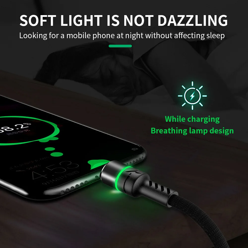 Кабель Micro USB Type C 3A ANMONE кабель для быстрой зарядки и передачи данных со