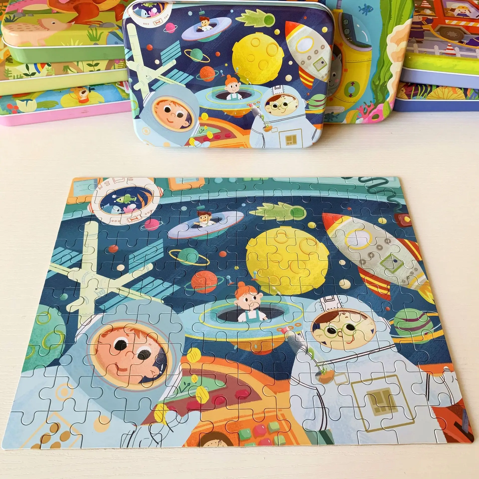 

Детей с персонажем из мультфильма «железный ящик головоломки 60 пар для детей младшего дошкольного возраста подарок на день рождения, подарок познавательные стойло хит продаж деревянные игрушки