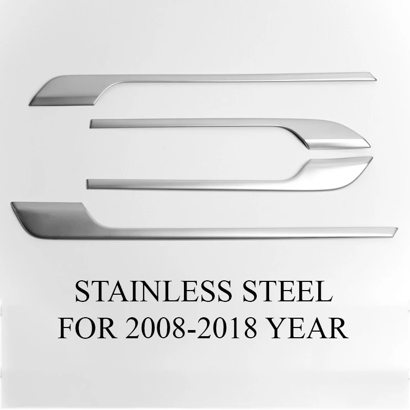 METAL set 4 шт. хромированные накладки на панели дверей для Mitsubishi Pajero IV Мицубиси Паджеро 4 2008 - Название цвета: METAL set