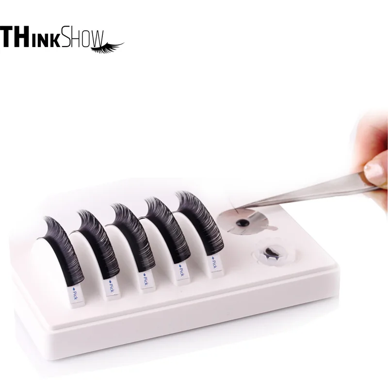 

THINKSHOW NEW 2 Colors Individual Eyelash Glue Stand Eyelash Measure Pads Adhesive glue Stand Holder Lashes Accessories
