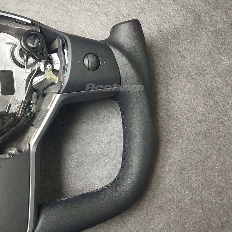 Высококачественное рулевое колесо из кожи под заказ для модели Tesla 3 Y 2017 2018 2019 2020