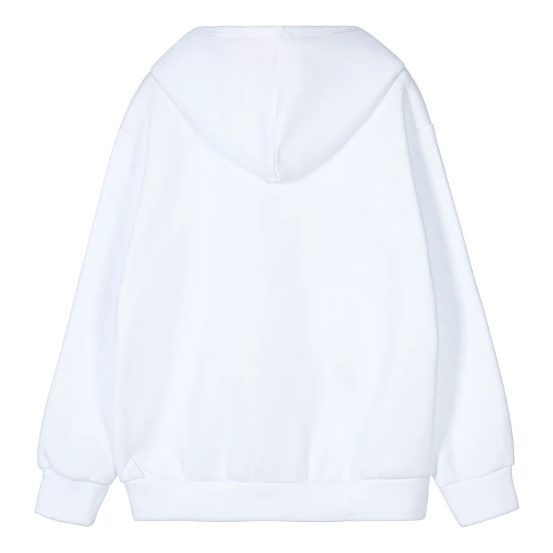 CDJLFH Shiny Rhinestone Letter Hooded Sweatshirts Women Fall Winter Zipper Baggy Oversized Hoodies Long Sleeve Sports Streetwear