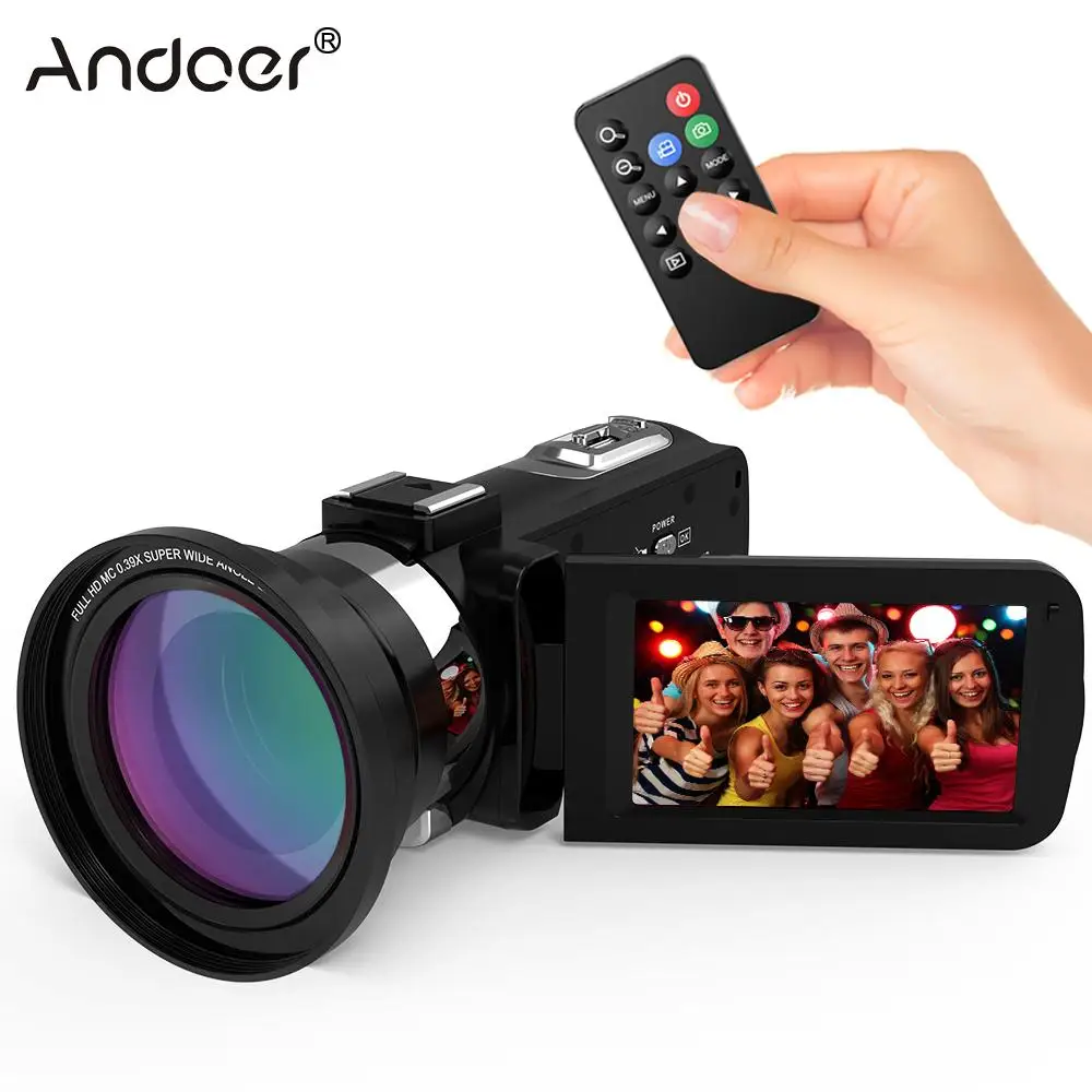 Andoer 4K Ultra HD IR ночное видение WiFi цифровая видеокамера DV recorder 3," lcd сенсорный экран+ 0.39X широкоугольный объектив