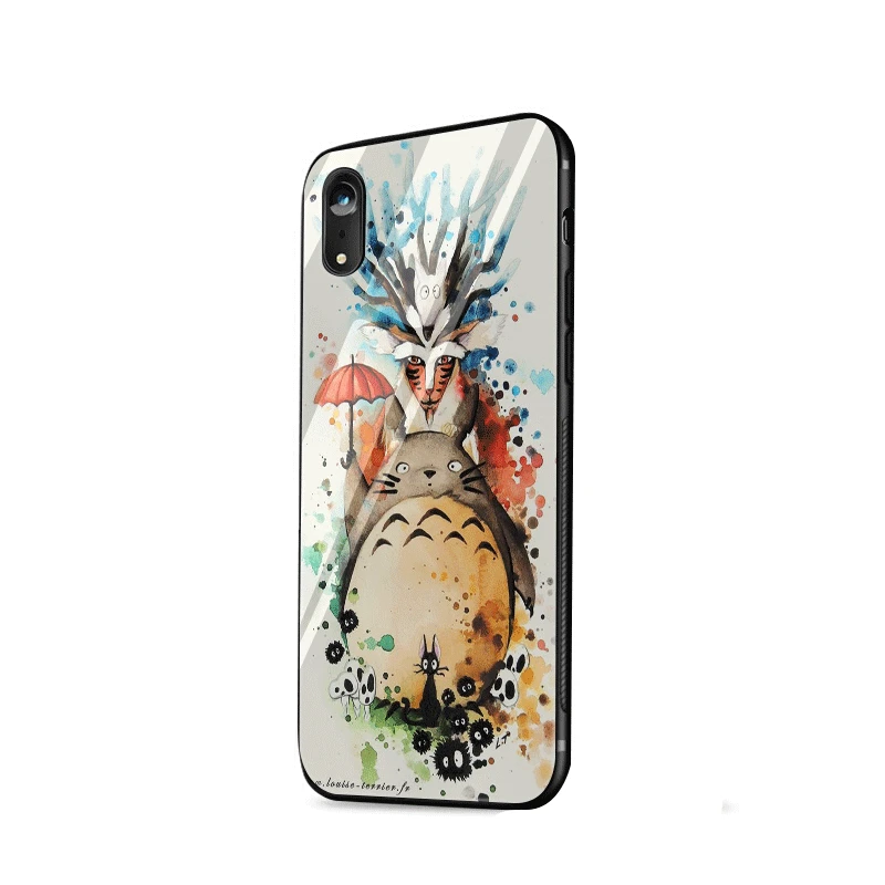 Spirited Away Totoro Glass Case For iPhone 5 5s SE 6 6s 7 8 Plus 11 Pro X XR XS Max Cover |