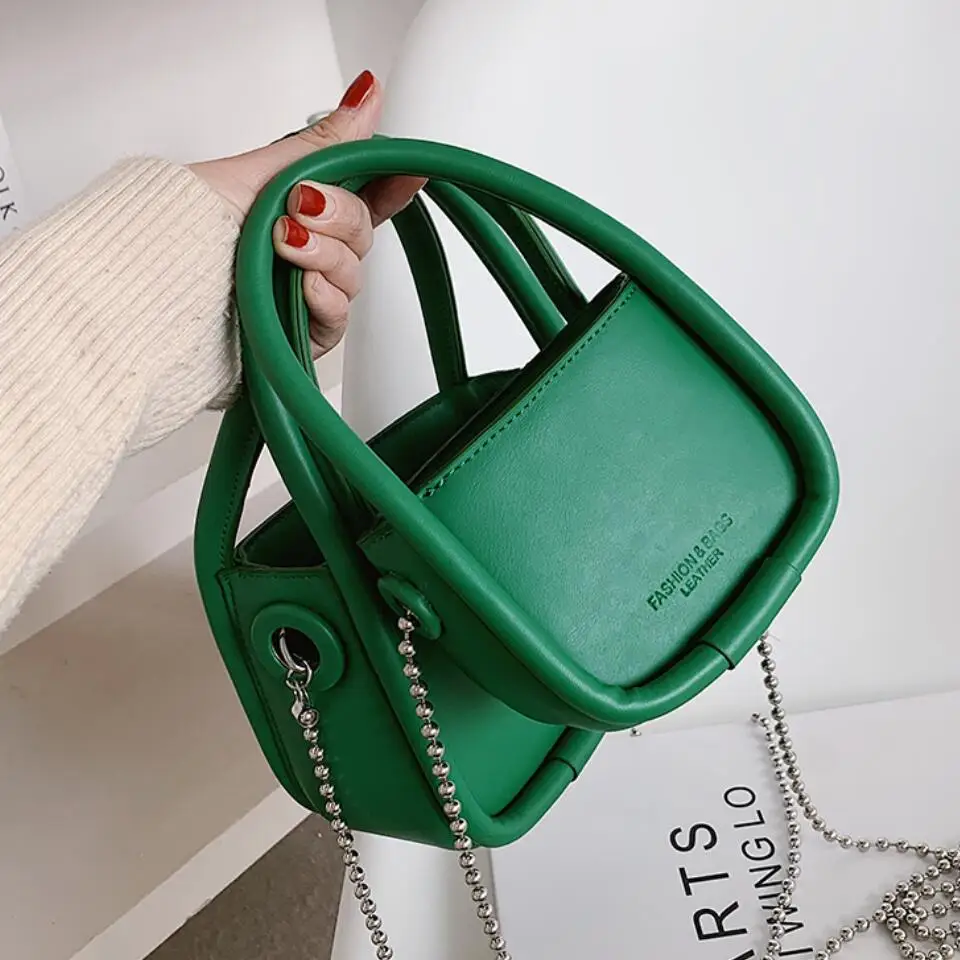 

Luxury Brand Mini Tote Bag 2021 Fashion New High-quality PU Leather Women's Designer Handbag Chain Shoulder Messenger Bag Purses