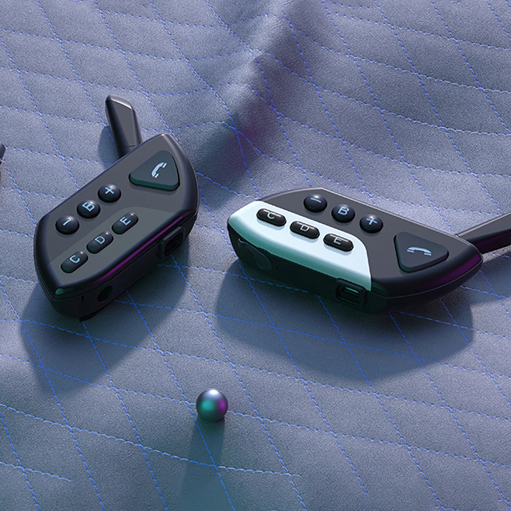 

1/2 PCS BT Interphone Motorcycle Bluetooth Helmet Waterproof Wireless Talkie 800m Stereo Interphone Headset FM