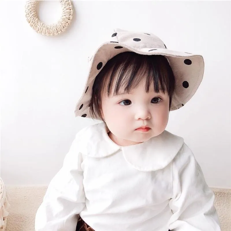 

Cotton Blend Baby Hat Fit For 0-2 Years Old Spring Summer New Baby Bucket Hat Sunscreen Outdoor Fisherman Hat Beach Cap