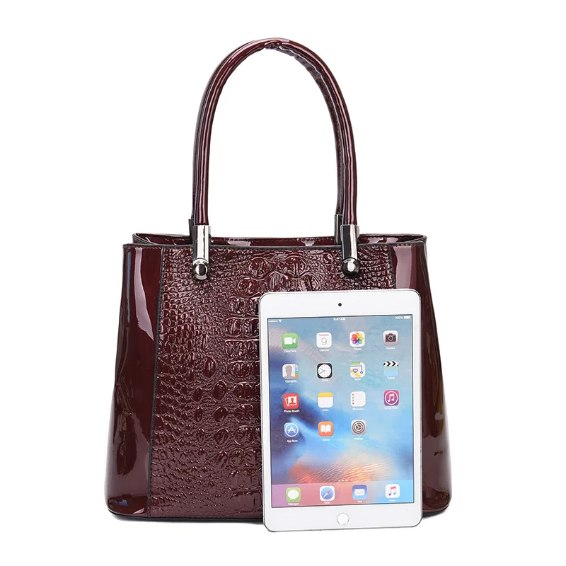 Модная роскошная женская сумка из 2 предметов сумки с крокодиловым узором