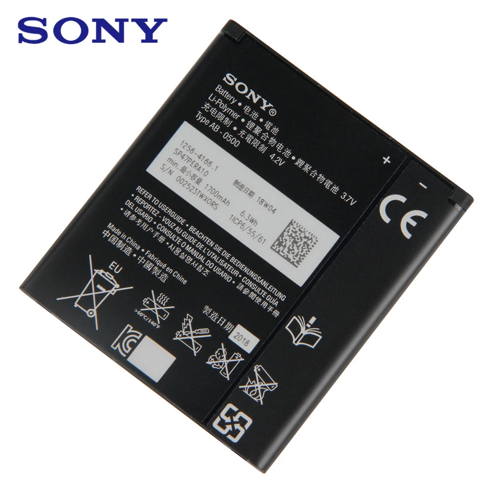 Оригинальный запасной аккумулятор для телефона BA900 SONY Xperia E1 GX TX LT29i SO 04D S36H ST26I C1904
