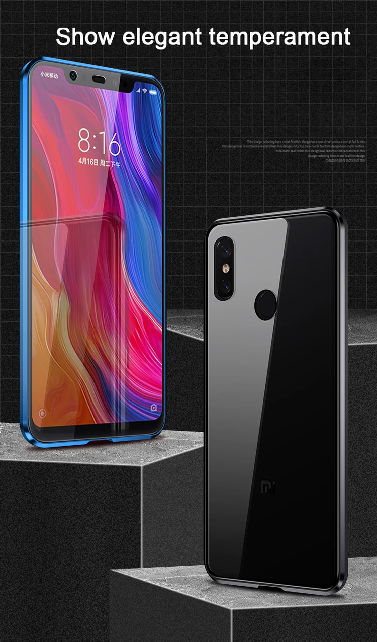 Металлический магнитный чехол для huawei Nova 3i из закаленного стекла, задняя крышка с магнитом для huawei Nova 3e Nova 3, передний и задний стеклянный чехол