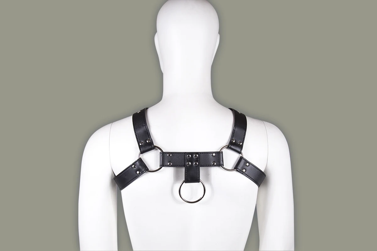 

Harajuku Leather Sexy Body Sexy Leather Chest Harness Strap Fetish Men Gay Adjustable Gothic Harness Exotic Punk Tops Rave Wear