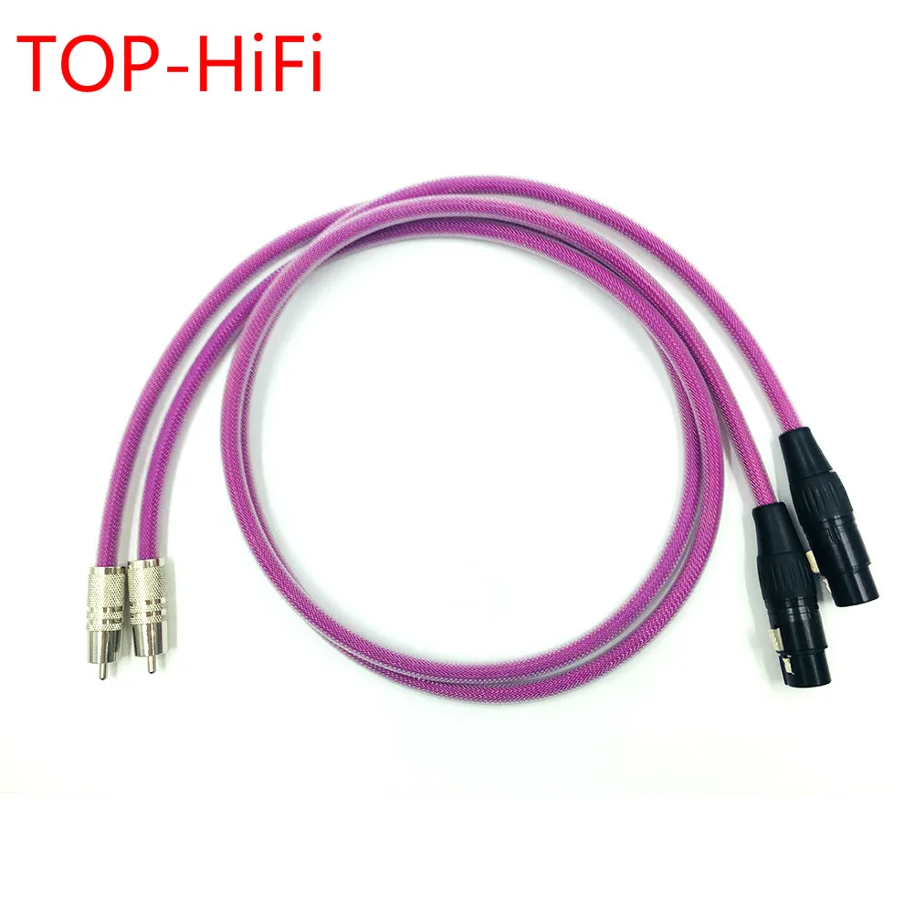 

TOP-HiFi Pair Rhodium Plated 2RCA Male to 2XLR Female Cable XLR Balanced Reference Interconnect Audio Cable with XLO HTP1 Cable