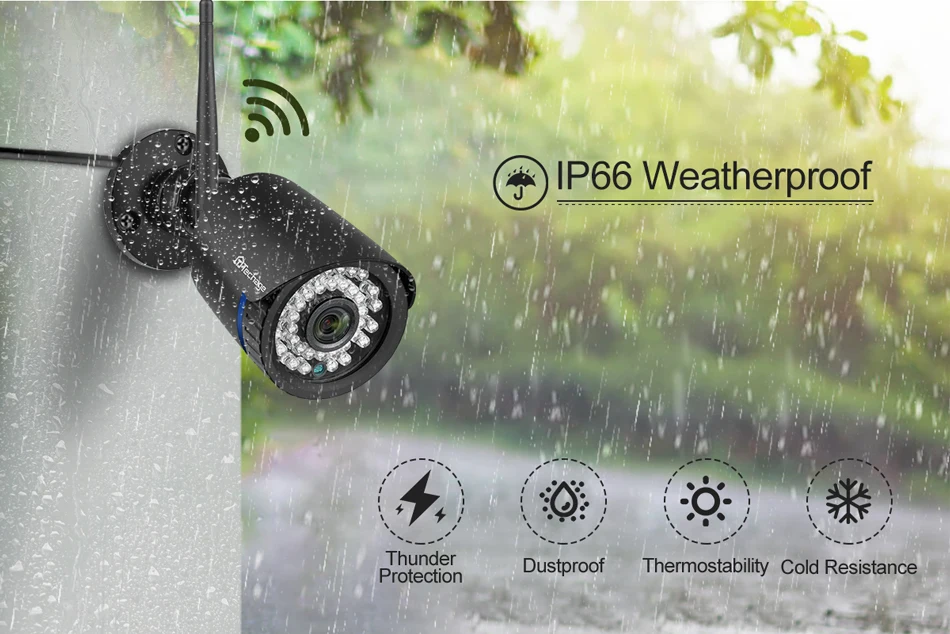H.265 1080P Wi-Fi IP камера 2MP двухстороннее аудио беспроводная видео охранное видеонаблюдение для помещений и улицы ИК Ночное Видение P2P Onvif IPC