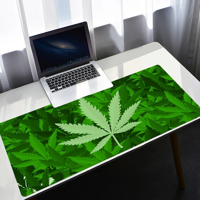 

Anime Gaming Mouse Pad Green leaves Large Mause Pad Keyboard Gamer Rubber Gaming Accessories Notebook Desk Mat Computer Mousepad