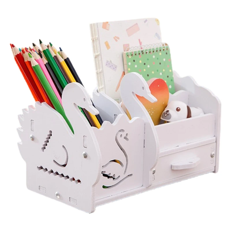 

Muiti Function DIY School Desk Pen Pencils Drawer Case Storage Box Table