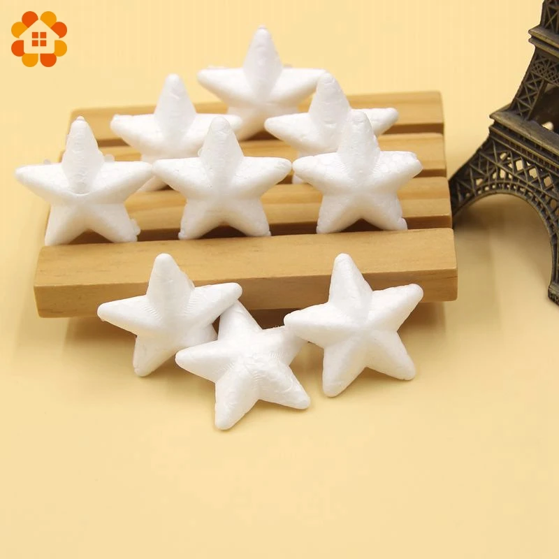 

50PCS 30MM Mini White Star Foam Star Christmas Ornaments Tree Stars for Christmas Party Decoration Kids Gift DIY Craft Supplies