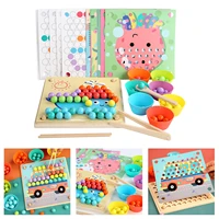 puzzle wood beads game go games montessori educational early learning memory toys board games boy girl