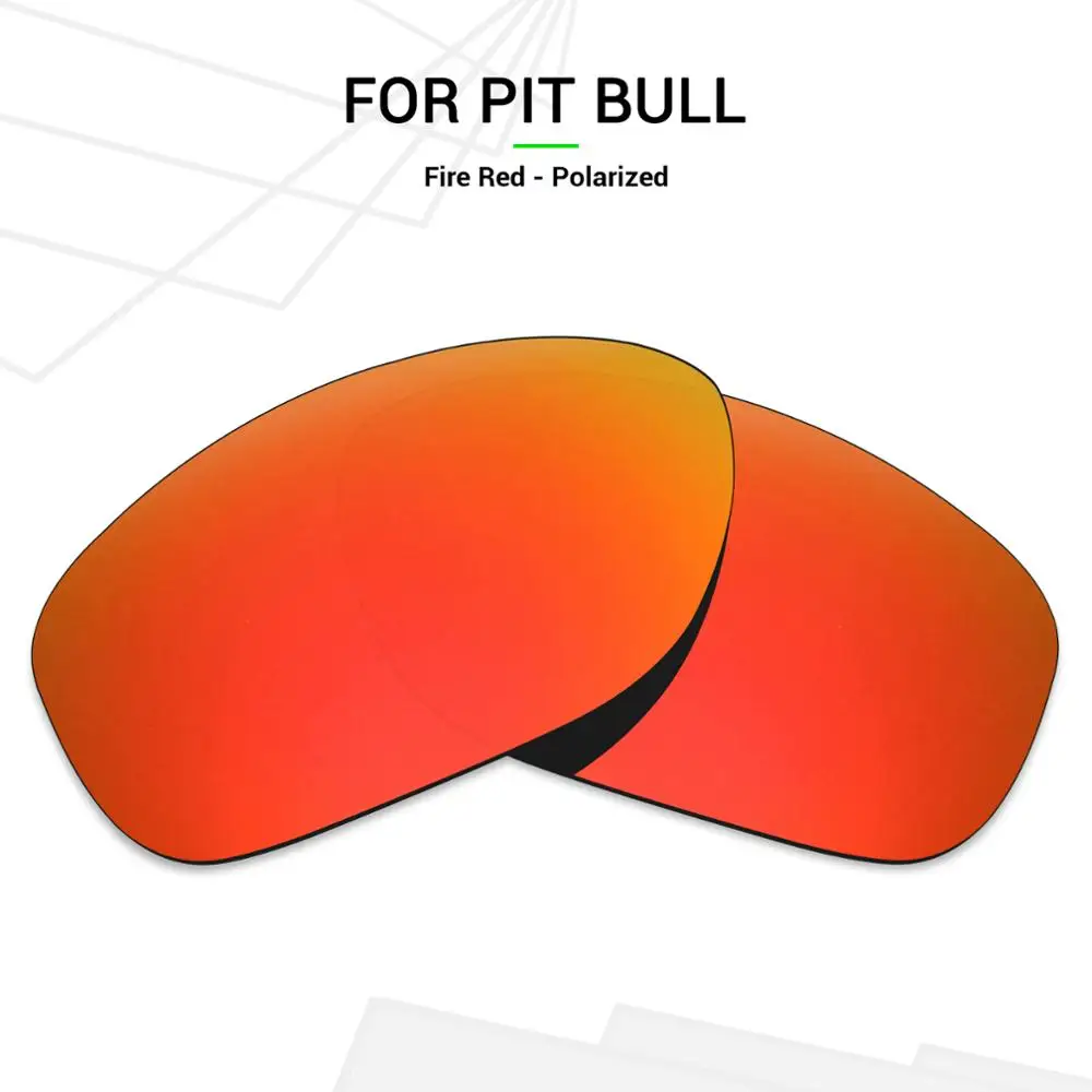 

Mryok POLARIZED Replacement Lenses for Oakley Pit Bull Sunglasses Fire Red