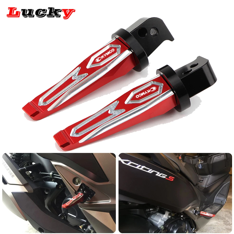 

2021 Brand New Motorcycle CNC Aluminum Rear passenger Foot Pegs pedals Footrests For KYMCO Xciting S 400 S400 AK550 2017-2020