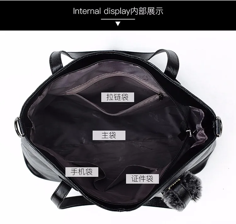 One-shoulder messenger bag ladies simple square handbag pu leather two-piece | Багаж и сумки