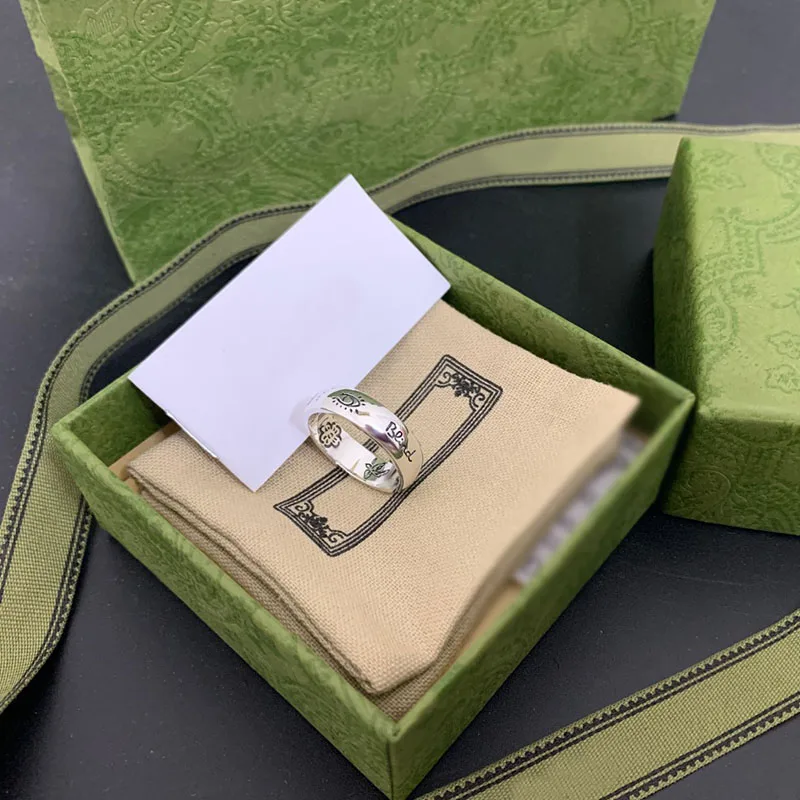 925 пробы Серебряное кольцо роскошного бренда изысканное Оригинальное ретро
