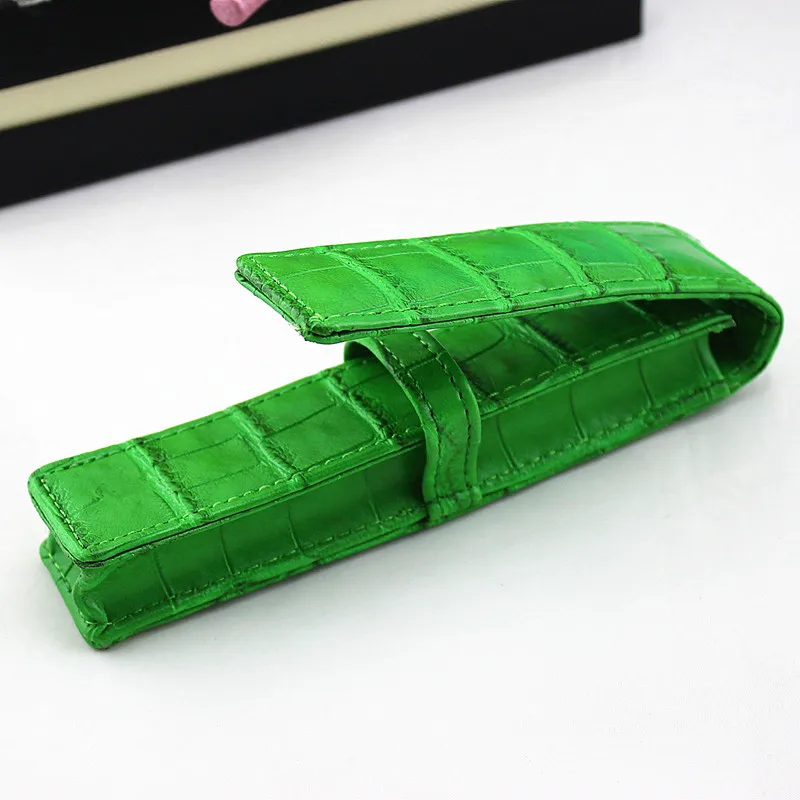 Бесплатная доставка высококачественный зеленый кожаный чехол ручка с