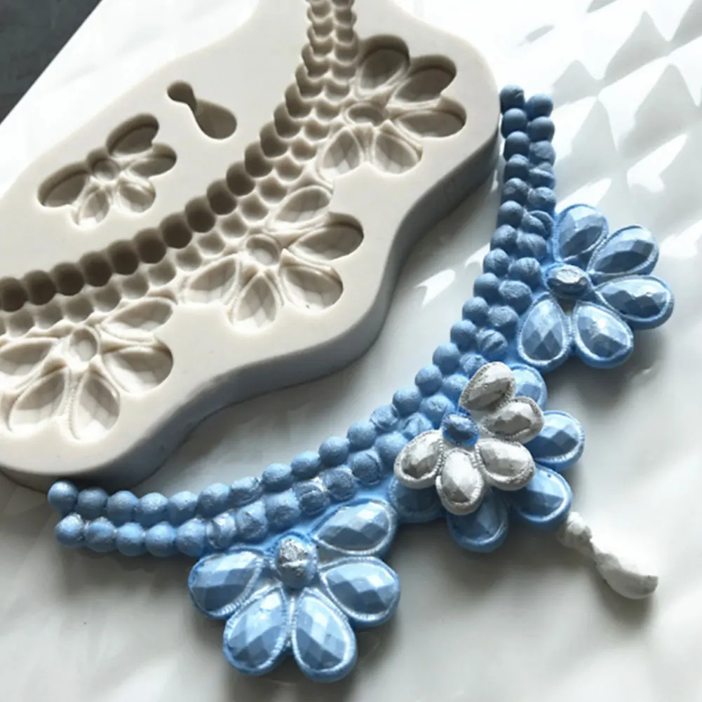 Практичная форма жаропрочная посуда для фондан шоколадное Силиконовое ожерелье