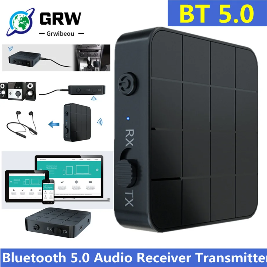 Приемник Grwibeou Bluetooth 5 0 4 2 и передатчик аудио музыка стерео беспроводной адаптер RCA