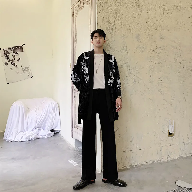 2019 Autumn Outerwear Overcoat Abrigo Largo Hombre Fashion Hip Hop Casual Jacket Men Heavy Embroidery Trench Coat Streetwear | Мужская