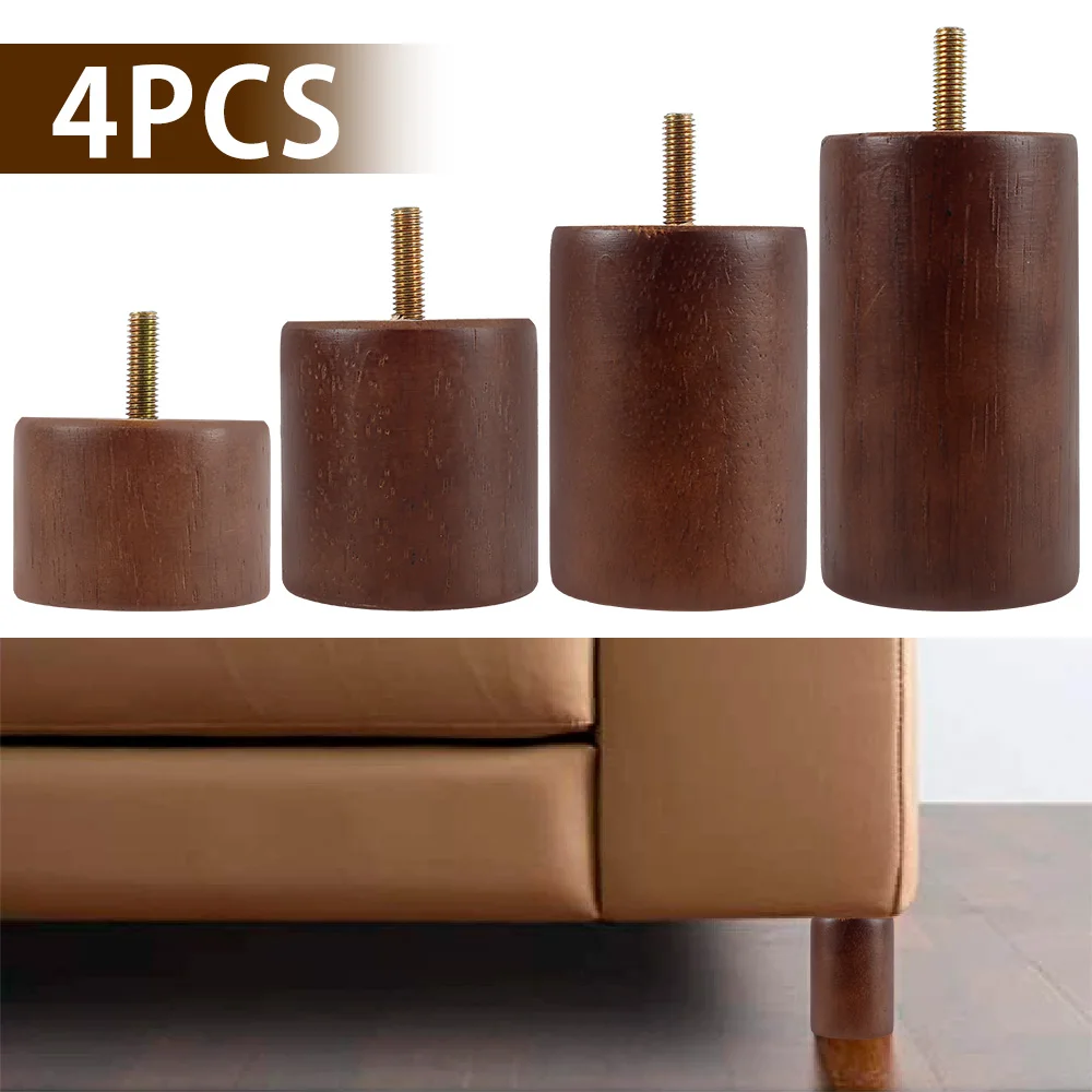 

Rubber Wood Furniture Cylindrical Legs Sofa Stools Cabinets Table Chair Replacement Feet
