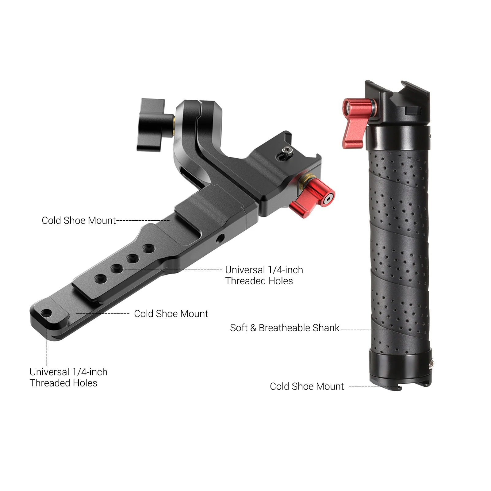 Andoer алюминиевая ручка для крепления на ремне с холодным башмаком универсальная