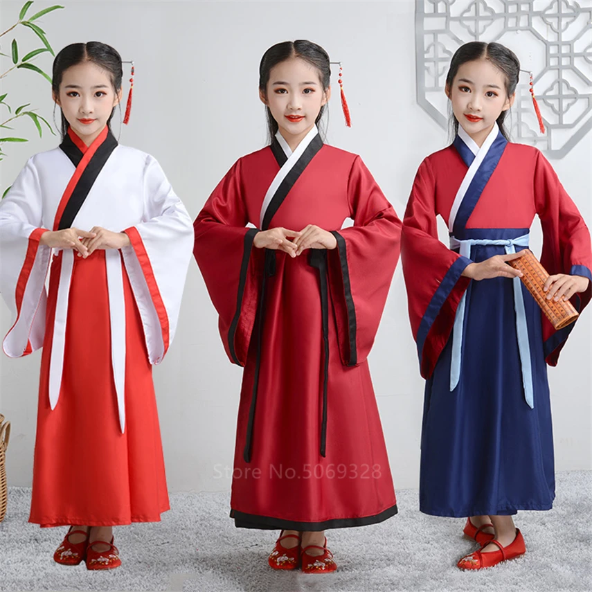 Китайский древний костюм для детей традиционная династия ханьфу китайское