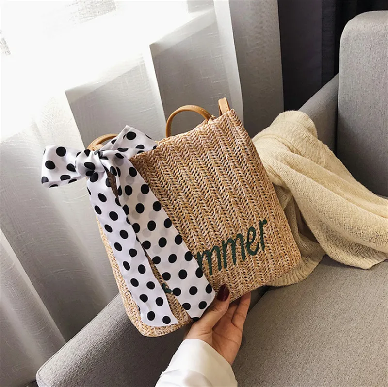 Женская Плетеная соломенная сумка женская квадратной формы женские сумки через