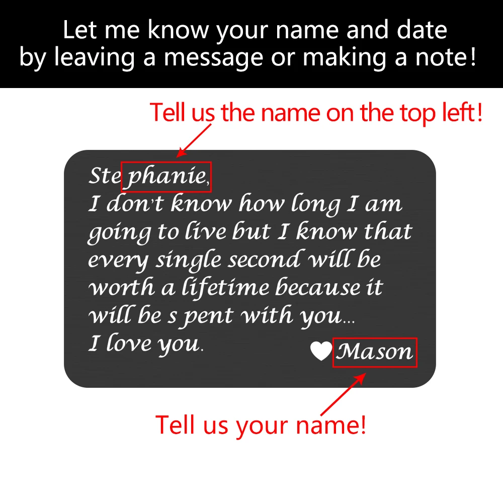 

Valentines Day Boyfriend Girlfriend Wallet Insert Card Gifts for Men Husband From Wife Girlfriend Birthday Gifts for Him