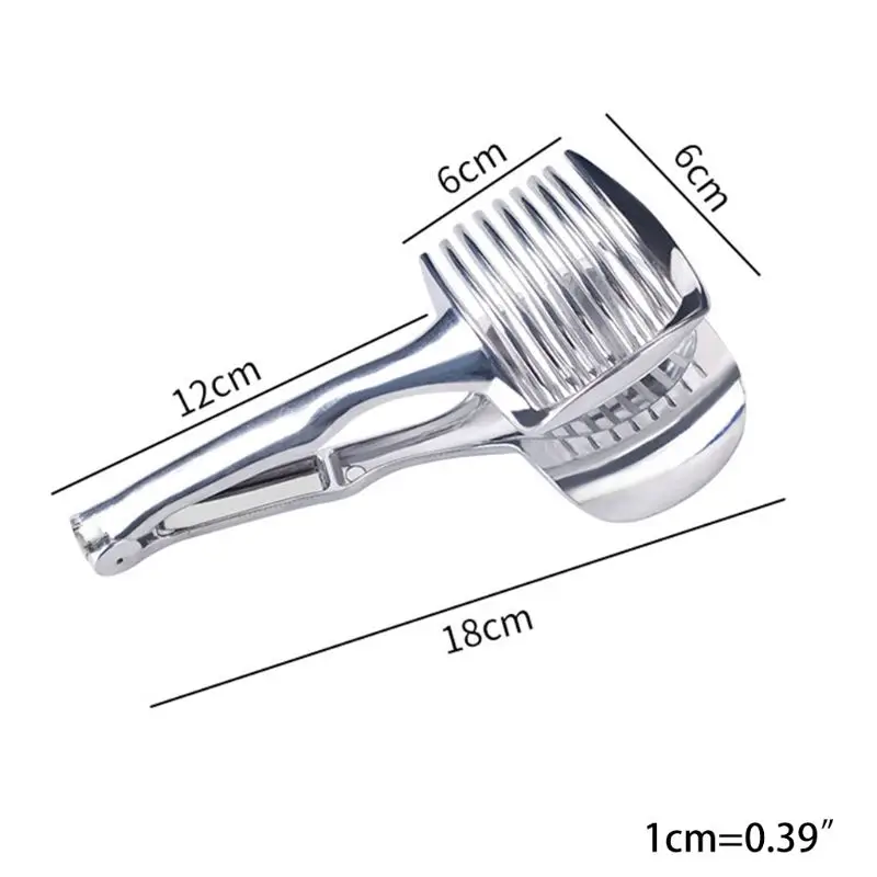 

Handheld Stainless Steel Slicer Potato Tomato Lemon Fruit Vegetable Cutter Kitchen Shreadder Gadget Tools