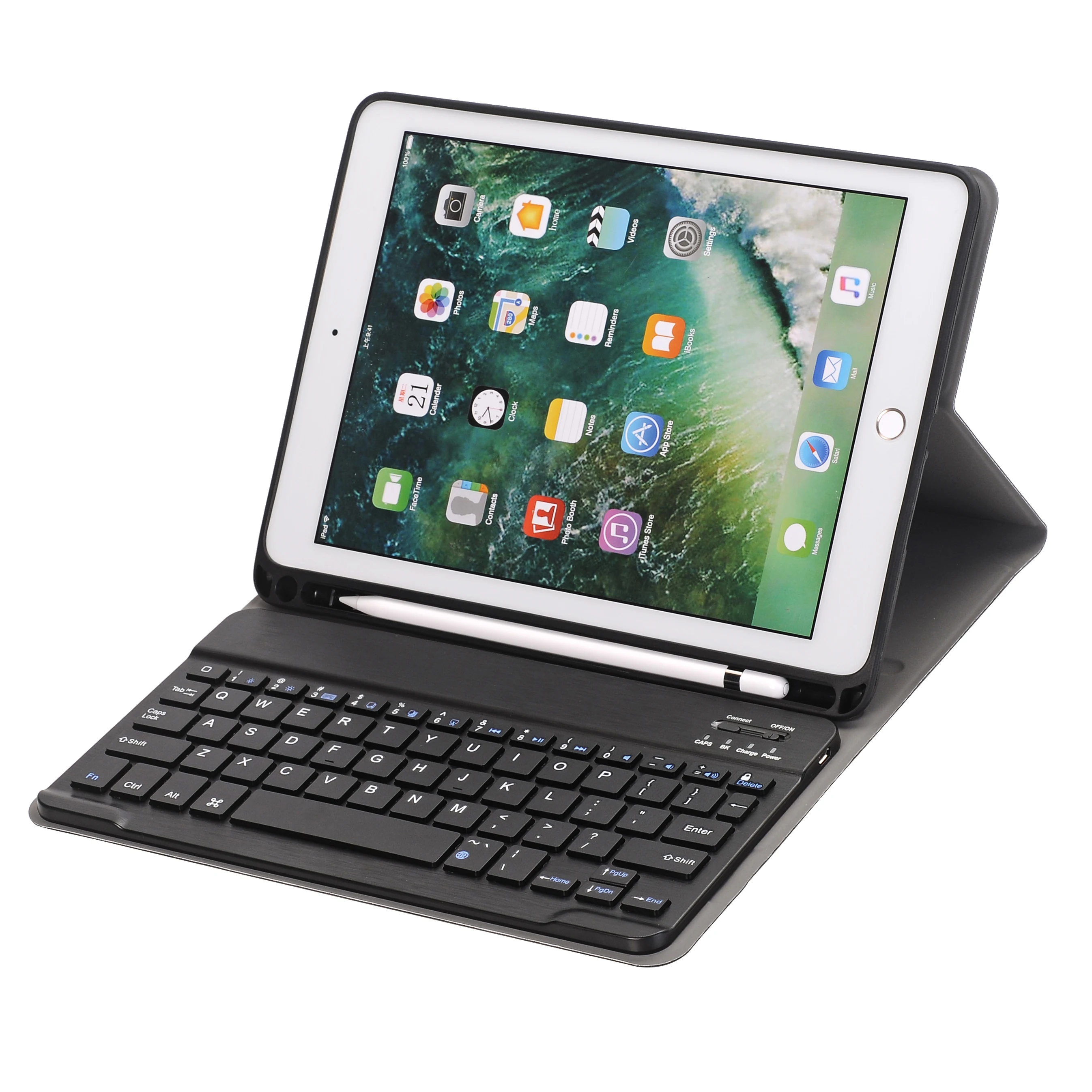 Фото Чехол с Bluetooth-клавиатурой для Apple 2017 2018 Ipad Air 9 7 Pro Air2 чехол клавиатурой слот Чехол с Bluetooth-клавиатурой для Apple 2017 2018 Ipad Air 9 7 Pro Air2 чехол клавиатурой слот