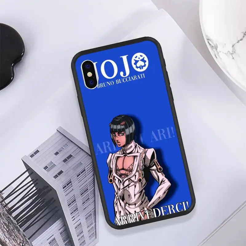 

JoJo's Bizarre Advent Phone Case For IPhone 11 12 Pro Max 6 6s 7 8 Plus XS XR 12mini SE 2020 Black Soft TPU Cover Silicone Coque