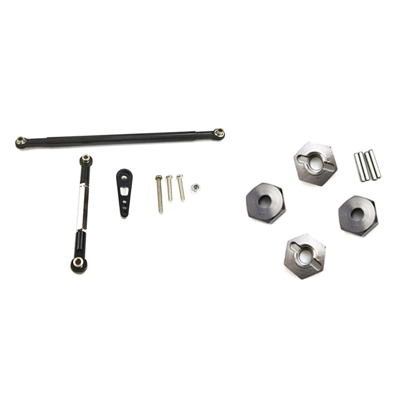 

Metal Steering Rod Servo Link Servo Arm Black With 12Mm Combiner Wheel Hub Hex Adapter Titanium