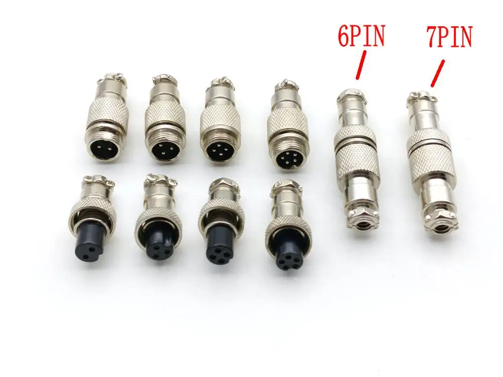1 пара Gx12 2pin 3pin 4pin 5pin 6 pin 7pin стыковочное соединение авиационный интерфейс