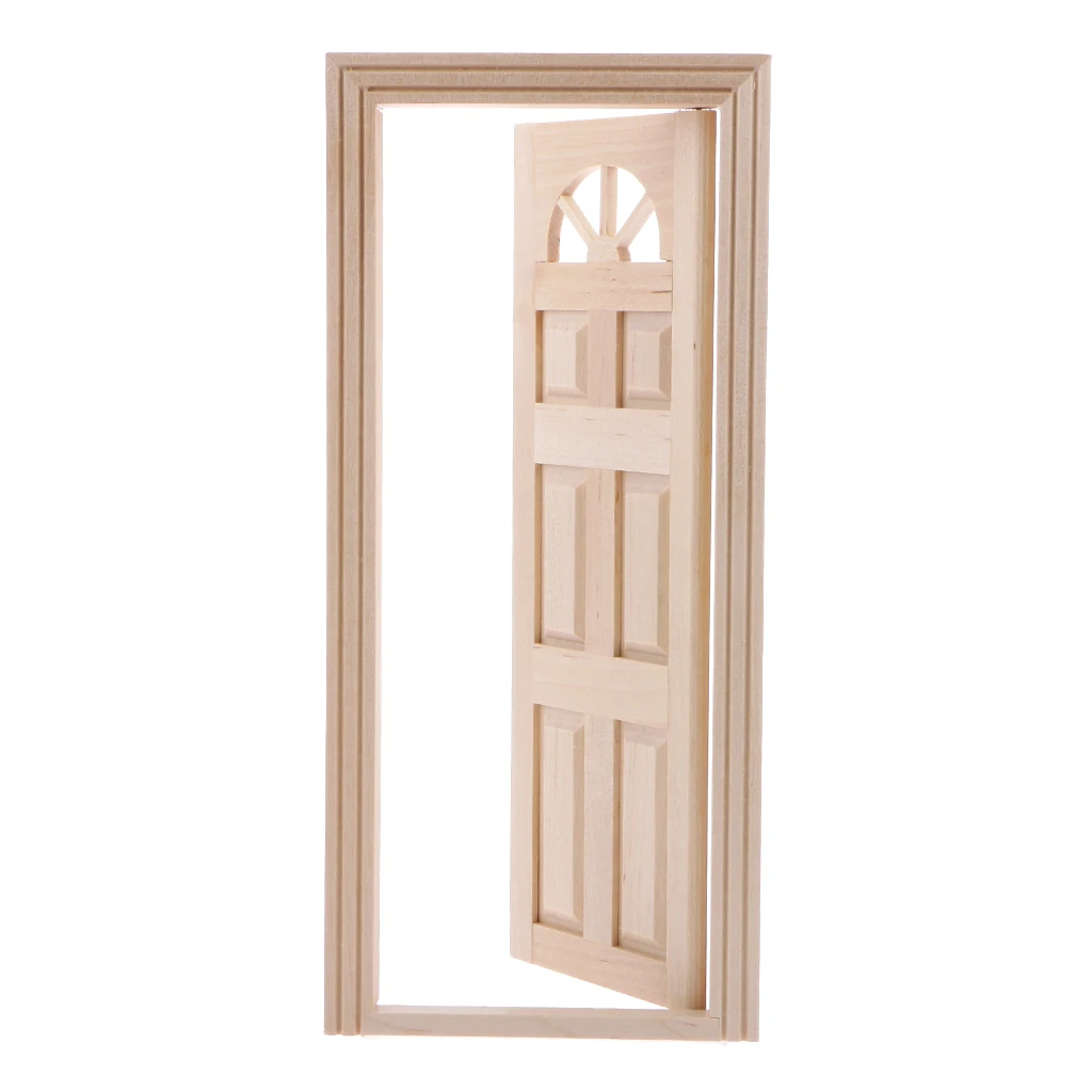 

12th Unpainted VICTORIAN FRONT FAIRY DOOR Doll House Miniature DIY Accessory