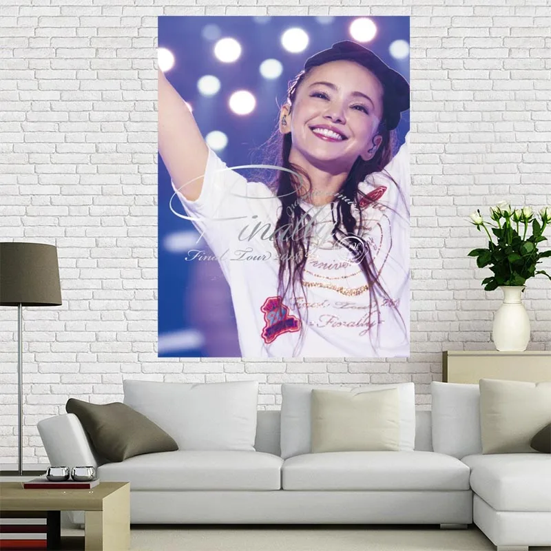 

Настенный постер Namie-Amuro на заказ для гостиной, художественный постер, украшение, холст, ткань, Художественная ткань, без рамки, Современная п...