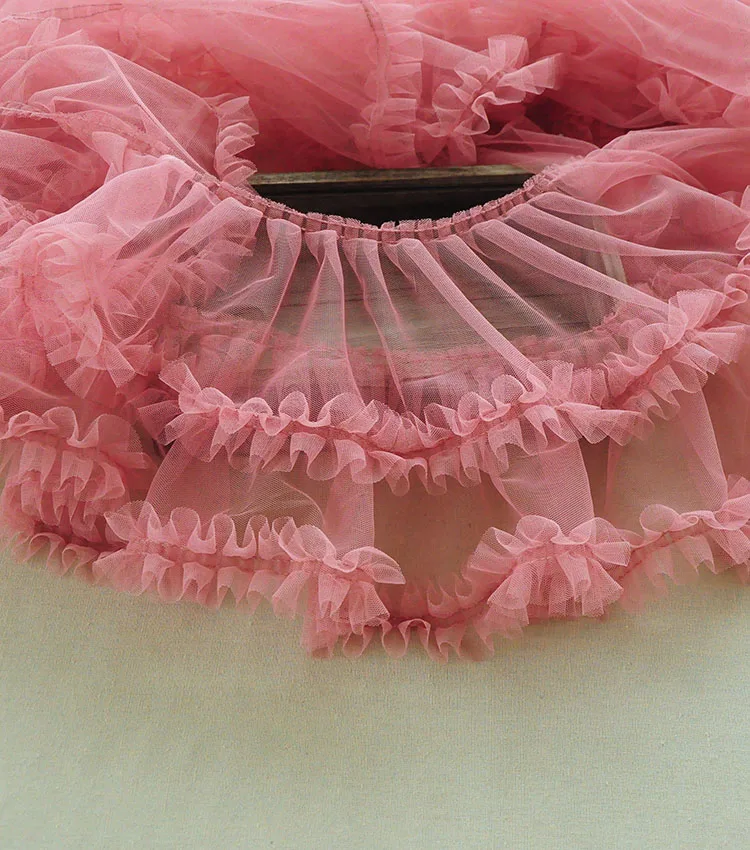 Роскошная плиссированная кружевная 3D отделка 4 метра 15 см вышитая лента сделай